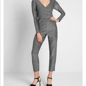ModCloth Shine Away Sparkle Jumpsuit Size M